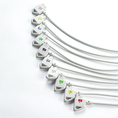 Compatible P-Hilips Trim 10Lead Cable ECG IEC Snap pour PageWriter Trim I, PageWriter Trim II