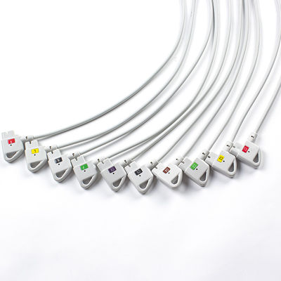 Compatible P-Hilips Trim 10Lead Cable ECG IEC Snap pour PageWriter Trim I, PageWriter Trim II