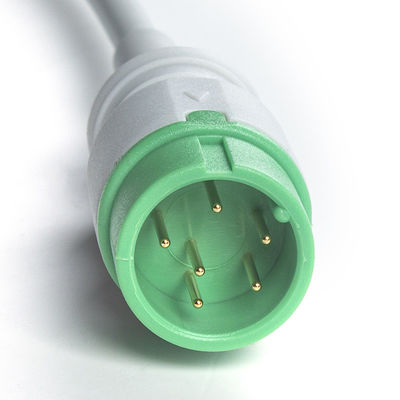Cable d' ECG gris compatible IVY 5Lead AHA Snap de 1m à 3,0 de diamètre