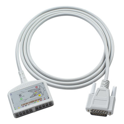 Cable électrocardiographe de diagnostic Nihon Kohden compatible 10Lead pour le Cardiofax C, le Cardiofax GEM 9020K, le Cardiofax M