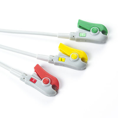 1m 3,0 de diamètre câble ECG semi-finis 3Lead IEC Grabber sans connecteur avec une durée de conservation de 24 mois