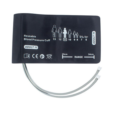 Welch Allyn Adulte Double tubes NIBP Manche 25 - 34cm 508243 REUSE-11-2MQ Connecteur à verrouillage croisé FlexiPort Moniteur de pression artérielle Manche