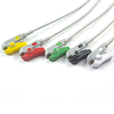 Cable électrique de patient Siemens 5 plomb Siemens IEC Grabber ECG plomb pour adulte ou pédiatrique en gris