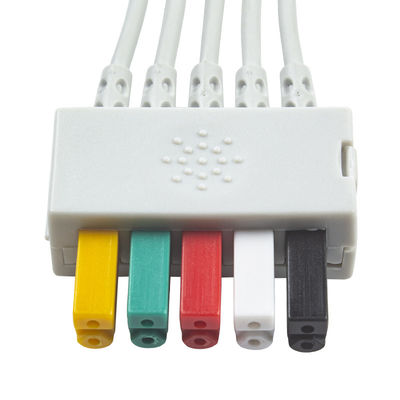 Cable électrique de patient S-iemens 5 plomb S-iemens IEC Grabber ECG plomb pour adulte ou pédiatrique en gris