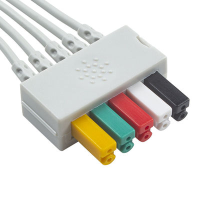 Cable électrique de patient S-iemens 5 plomb S-iemens IEC Grabber ECG plomb pour adulte ou pédiatrique en gris