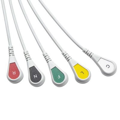 5Cable ECG à plomb IEC Snap avec couleur grise Compatible FIMED STAR 8000