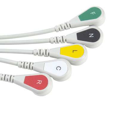 5Cable ECG à plomb IEC Snap avec couleur grise Compatible FIMED STAR 8000