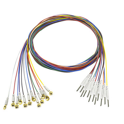 3,5 type mono électrode de tasse de la prise EEG de fils des électrodes EEG EMG de chapeau d'or