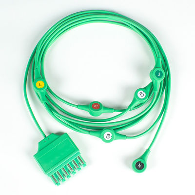 MS14682 câble électrocardiogramme électrocardiogramme à broche unique monoplomb 6plomb câbles IEC Snap