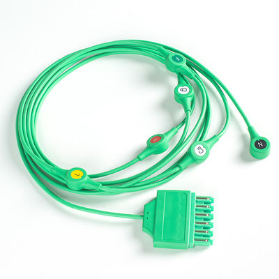 MS14682 câble électrocardiogramme électrocardiogramme à broche unique monoplomb 6plomb fil de plomb IEC Snap