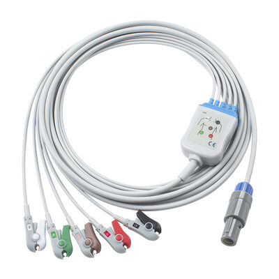 Epsilon Lemo 6Pin câbles ECG et câbles de plomb câble ECG 3 5 plomb IEC AHA clip Snap Grabber