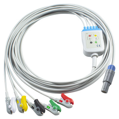 Epsilon Lemo 6Pin câbles ECG et câbles de plomb câble ECG 3 5 plomb IEC AHA clip Snap Grabber