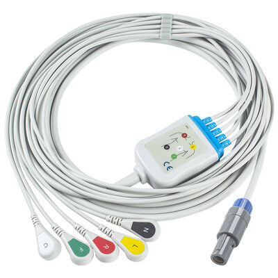 Epsilon Lemo 6Pin câbles ECG et câbles de plomb câble ECG 3 5 plomb IEC AHA clip Snap Grabber