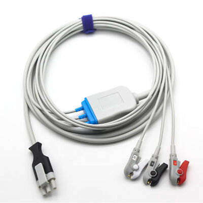 Câble et fils de patient pour défibrillateur ECG EKG Primedic XD100 XD30 3 broches 3 fils