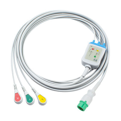 Yonker 12Pin E12 un câble ECG direct câbles et fils ECG 3 fils AHA IEC