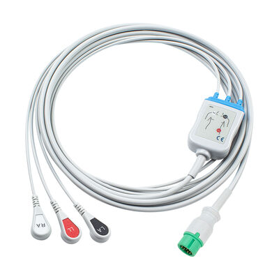 Yonker 12Pin E12 un câble ECG direct câbles et fils ECG 3 fils AHA IEC