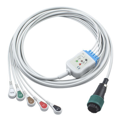 Câble et fils ECG monobloc Saadat 6 broches 8 broches