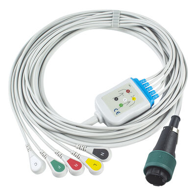 Câble et fils ECG monobloc Saadat 6 broches 8 broches