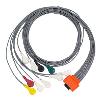 Compatible Cardioline Walk400h Clickholter NG 10 Matériau TPU au plomb IEC Couleur de codage ECG Holter câble