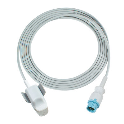 Cable de capteur SpO2 compatible LEPU Creative Aiview V12 V10 PH10 PH12 VX VS 10Pin avec une longueur de 2,5 M