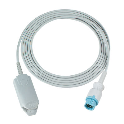 Cable de capteur SpO2 compatible LEPU Creative Aiview V12 V10 PH10 PH12 VX VS 10Pin avec une longueur de 2,5 M