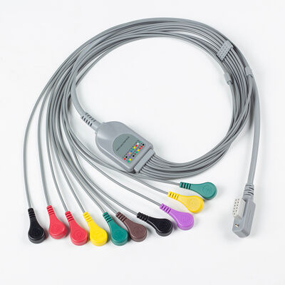 JincoMed 10 Lead MIC-12H-3 MIC-12H-3S MIC-12H-3L MIC-12H-3G ECG ECG Holter câbles Holter 11Pin ECG ECG câble et fils de plomb