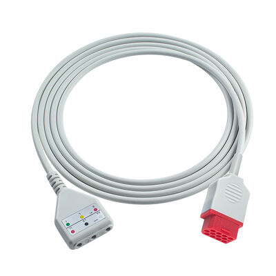 Câble adaptateur ECG Biolight 12 broches 3 5 dérivations O-ximax Tech AnyView A2 A6 A4 A8 Q7 Q5 Câble d'extension ECG style Din