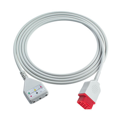 Câble adaptateur ECG Biolight 12 broches 3 5 dérivations O-ximax Tech AnyView A2 A6 A4 A8 Q7 Q5 Câble d'extension ECG style Din