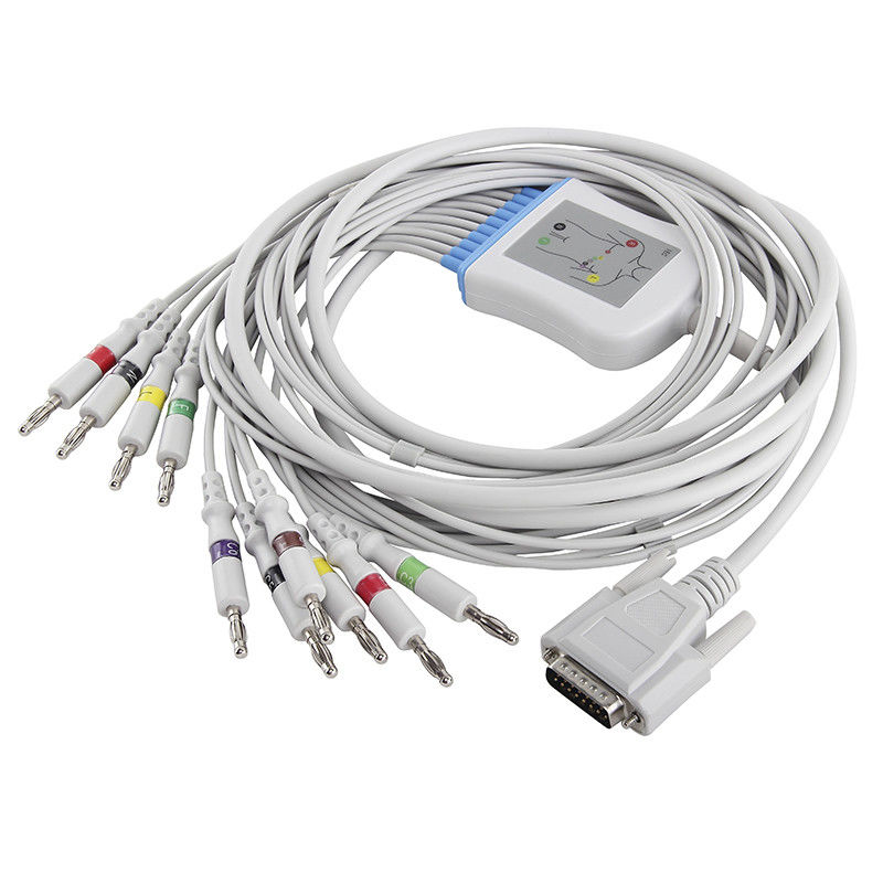 Connecteur du CEI 4.0Banana du câble SE-3, SE-12 01.57.107048 d'électrocardiogramme d'Edan et des fils