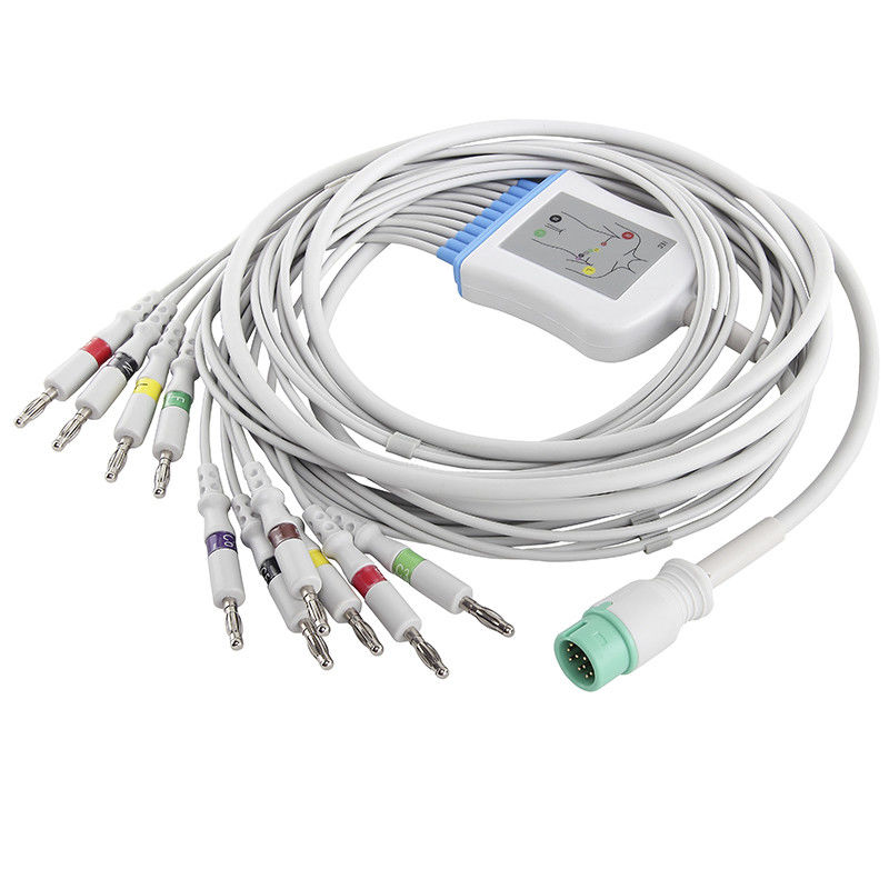 Câble du connecteur ECG de banane du CEI 4,0 de câble et de fils d'électrocardiogramme de Comen M2461A