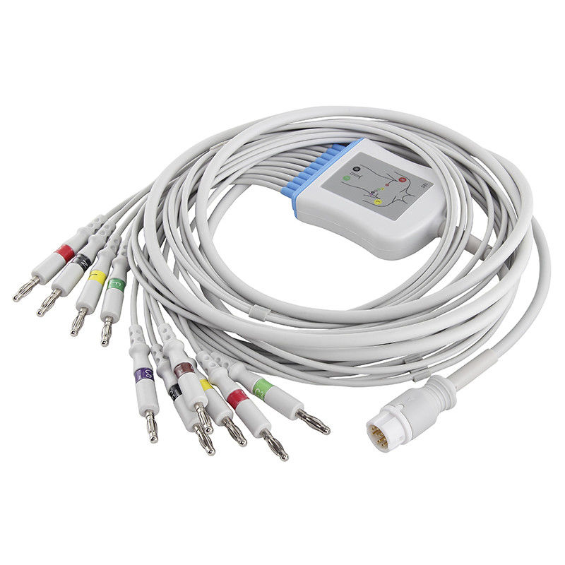 Connecteur de banane du CEI 4,0 de câble et de fils de P-Hilips/HP M17770A M1771A M2461A ECG