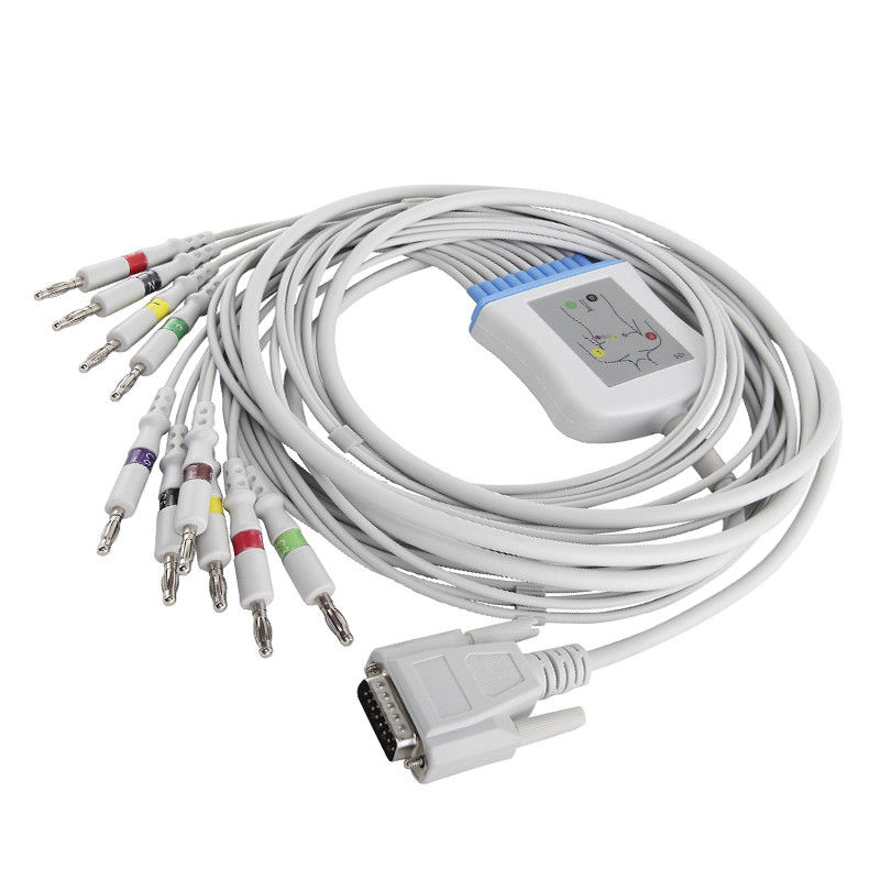 Connecteur de banane du CEI 4,0 de câble et de fils de Mindray DECG-03A M2461A ECG