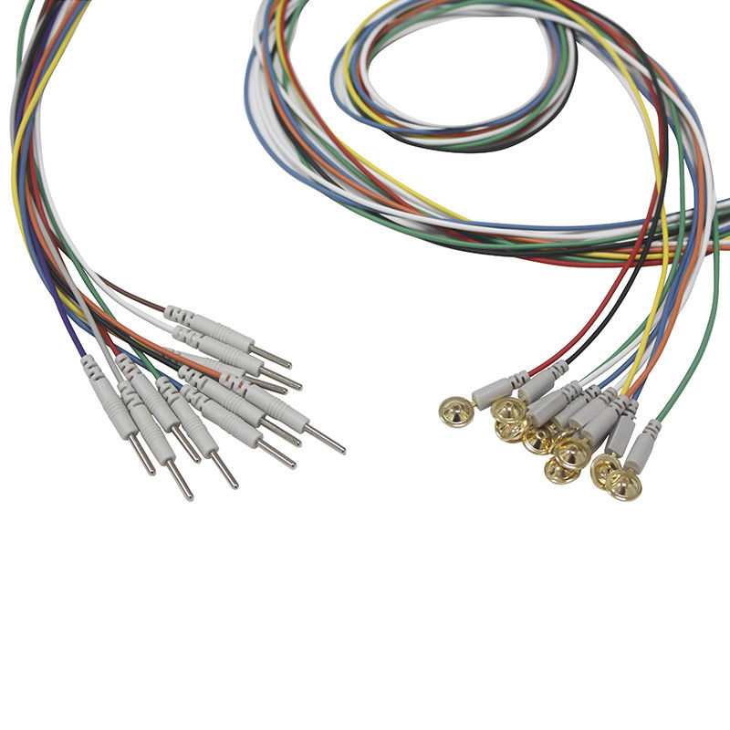Le type électrodes de tasse de prise du vacarme 2,0 de chapeau d'EEG a plaqué l'électrode de fils de l'or EEG SME