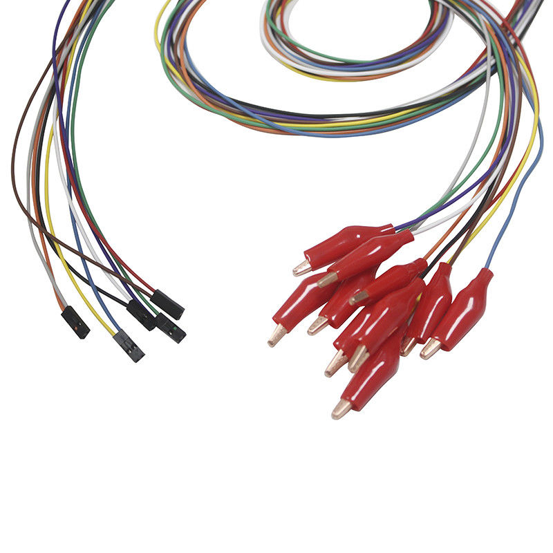 Dupont 2 Pin Plug Grabber avec l'électrode plaquée par fils mous de fil de connexion de l'or EEG d'électrodes de la coquille EEG
