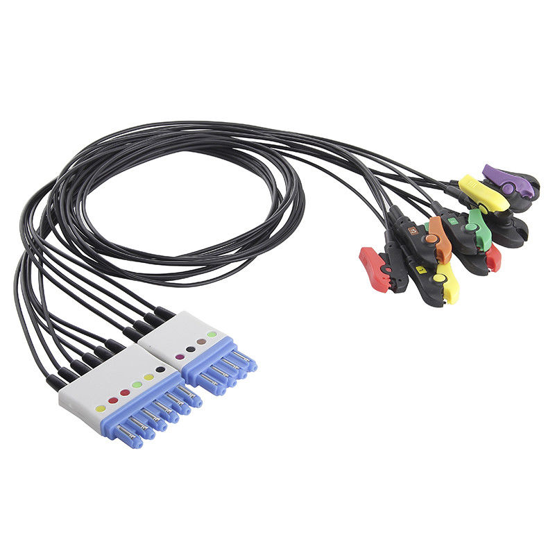 Câble et fils translucides du rayon X ECG Radiotranslucent de l'avance IRM du fil 10 de radio de style de dg de Philips