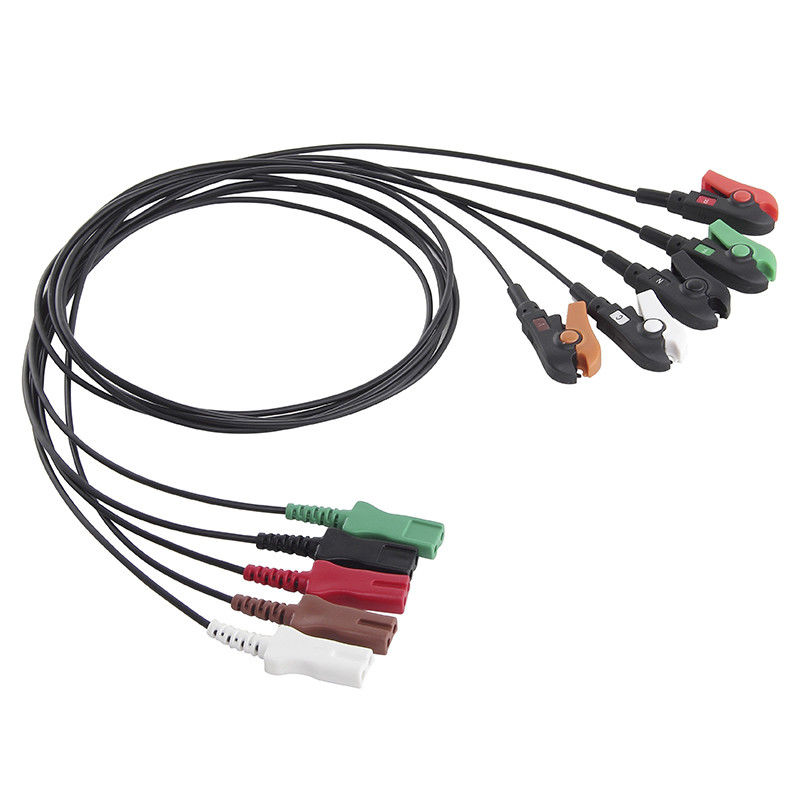 Câble et fils translucides du rayon X ECG Radiotranslucent d'avance des fils 5 de Radiaotransparent ECG de fil de radio de style de LL