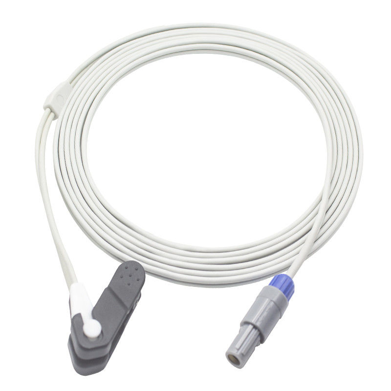 La borne du capteur 6 de Biocare BM-9000 Spo2 agrafe Veternar d'oreille de 40 degrés coupent la sonde SpO2