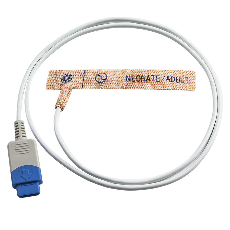 Sonde SpO2 jetable adulte jetable de tissu de bout droit de peau de nouveau-né d'Ohmeda 9pin TS-AF-25 de datex