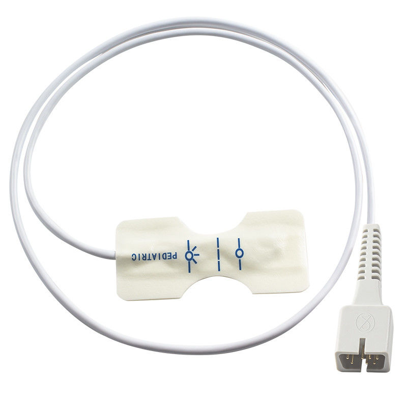 Sensor à usage unique SpO2 pédiatrique de technologie numérique mousse blanche pour ECG1200G PM50 PM60D