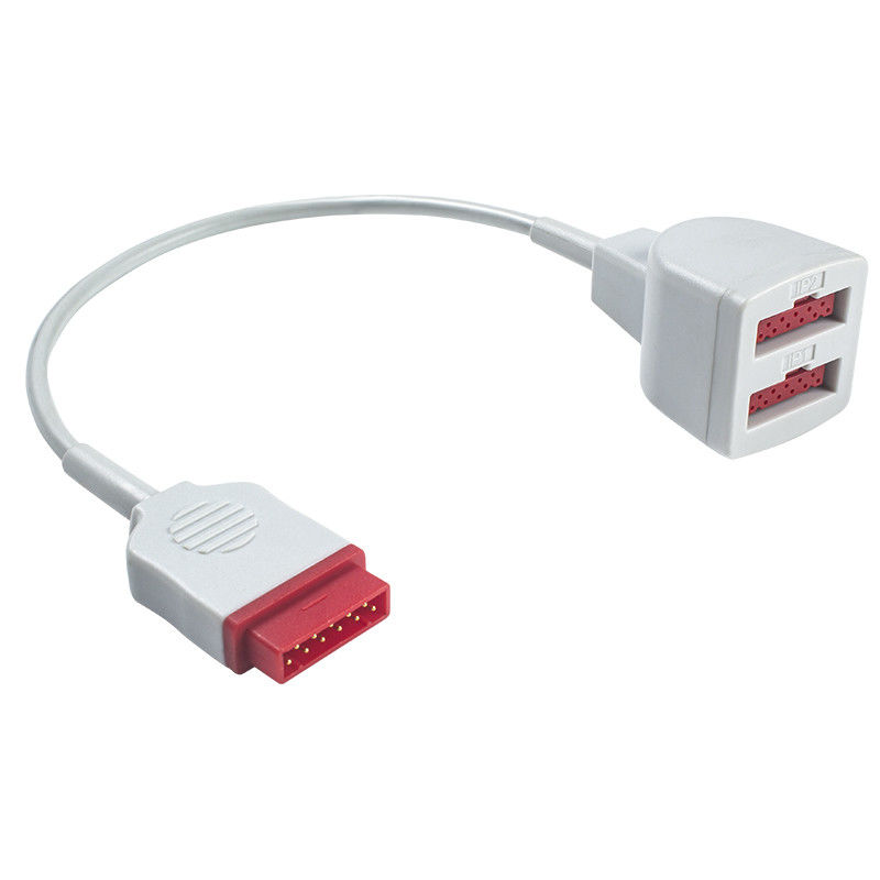 GE Marquette 	Câble d'extension du transducteur 2103966-001 11pin du câble 2005772-001 d'adaptateur d'IBP double