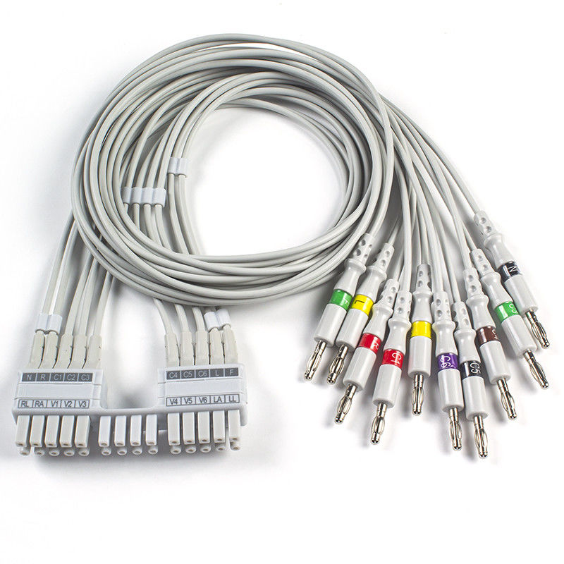 Fils de Mortara ECG 9293-041-50, 9293-046-60 fils d'électrocardiogramme de banane du CEI 4,0
