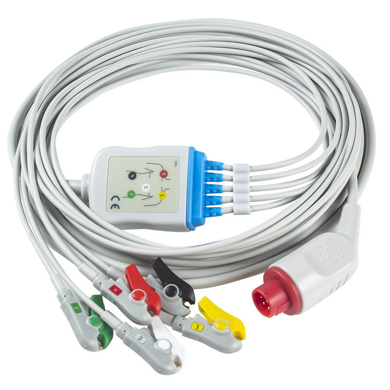 Câble de Pin Connector ECG de l'agrafe 8 du CEI d'avance de câbles et de fils 5 de Bionet BM3/5 ECG