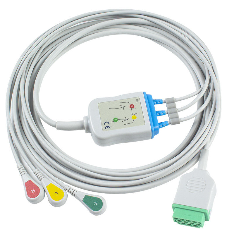 GE Marquette 2021141-002 2001292-001 câbles du connecteur ECG de la rupture 11pin du CEI d'avance de câbles et de fils 3 d'ECG
