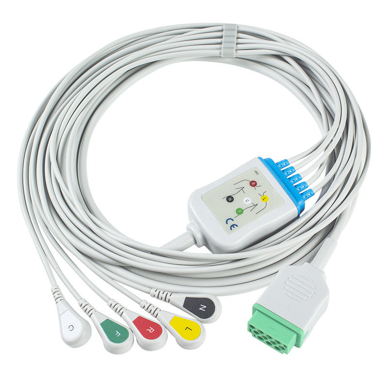 Câble du connecteur ECG de la rupture 11pin du CEI d'avance de câbles et de fils 5 de GE Marquette CBM-05NA-10AS-0001 ECG