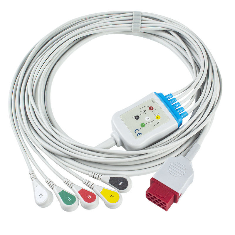 Les nouveaux BM3 BM5 BM7 5 câbles et fils de l'avance ECG de Bionet cassent la goupille du CEI 12 de câble d'ECG
