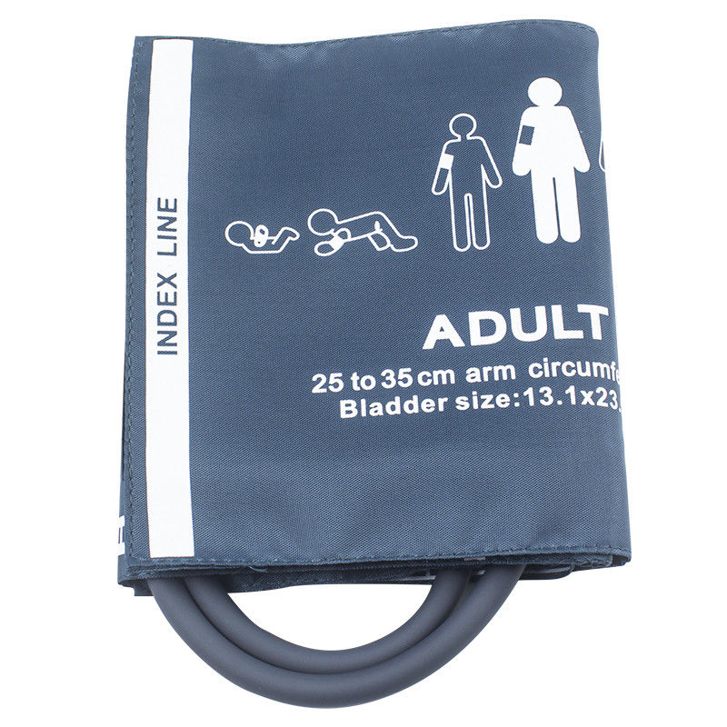 Tube adulte NIBP de manchette universelle de NIBP le double giflent la manchette réutilisable de moniteur de tension artérielle de 25-35CM double manchette en nylon de tube
