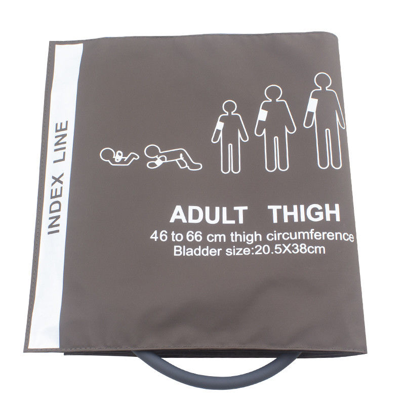 Manchette non envahissante adulte réutilisable de tension artérielle de manchette de la manchette TPU 44-66CM de BP de tube de cuisse