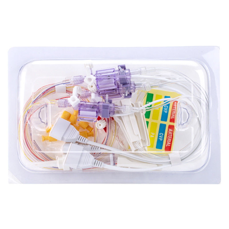 PVB PB Transducteur IBP jetable de type ternaire Transducteur de pression artérielle pour câble d'adaptateur IBP