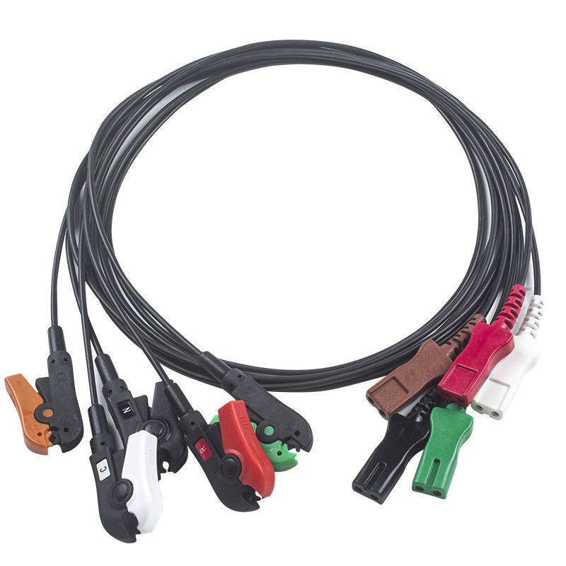 Fils du fil de 5 de radio du style IRM de LL de l'avance ECG Radiotranslucent fils de connexion translucide de câble et