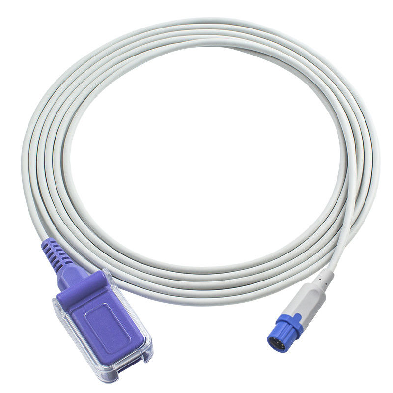 Câble 2.4M TPU de N-ellcor Oxi-max 7 Pin To DB9 de câble de capteur de Drager Siemens SpO2